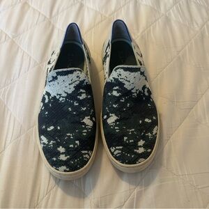 Rothy's Green Shibori original slip on sneakers